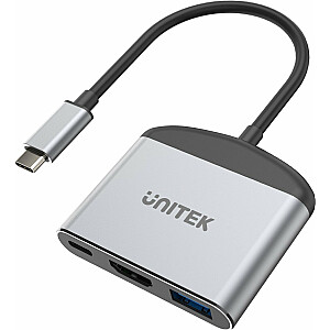 Unitek USB-C stotis / replikatorius – HDMI 8K, USB-A, USB-C, 100 W (D1102A)