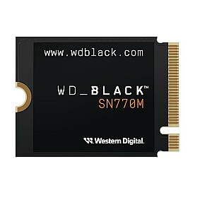 Твердотельный накопитель WESTERN DIGITAL Черный SN770M 1 ТБ M.2 PCIe Gen4 NVMe Скорость записи 4900 МБ/с Скорость чтения 5150 МБ/с 2,38 мм TBW 600 ТБ WDS100T3X0G