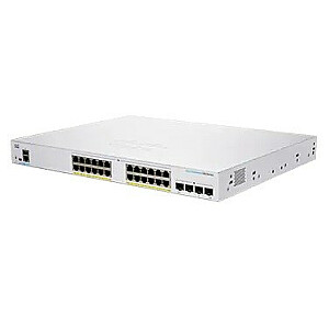 Cisco CBS250-24PP-4G-EU tinklo jungiklis valdomas Gigabit Ethernet L2/L3 (10/100/1000), sidabrinis