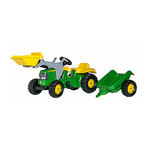 Rolly KID John Deere pedalinis traktorius su kaušu ir priekaba Rolly Toys (2,5-5 metų)