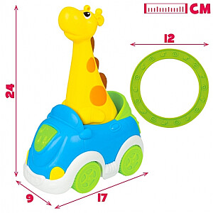 Muzikinis žaislas Žirafa su žiedais 24 cm nuo 3 mėn. CB46522