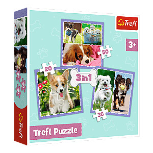 Пазл TREFL  Lovely dogs Собаки 3 in 1 3+ T34854