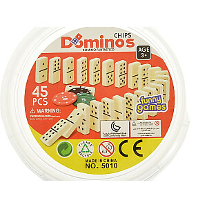 Domino ir žetonai kibire 12x12x9cm 550407