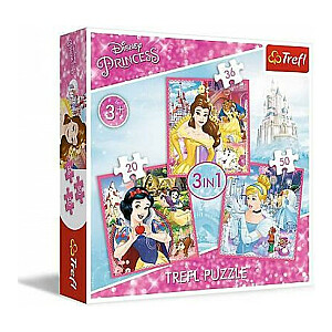 Dėlionė TREFL Disney Princess 3 in 1 3+ T34833