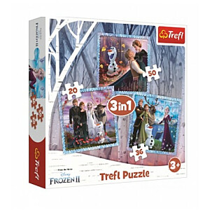 Dėlionė TREFL Frozen 3 in 1 (20,36,50 vnt.) 3+ T34853