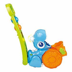Пластмассовая игрушка на палочке Динозавр со звуком и светом c 12 мес  CB46311
