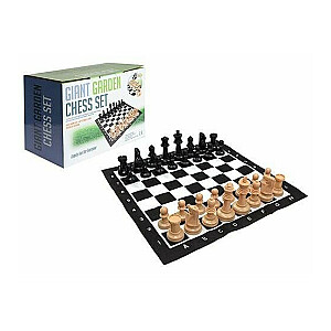 Didelės sodo šachmatų figūrėlės 15-19 cm + laukas 88x88 cm FB255419
