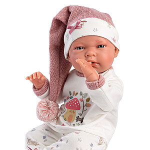 Кукла малышка Ника 40 см на розовой подушке, c соской (виниловое тело) Испания LL73880