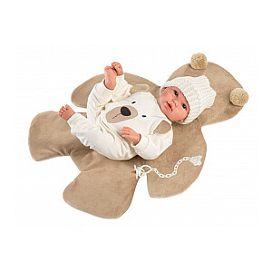 Lėlė kūdikiui su antklode 36 cm (verkia, kalba, su čiulptuku, minkštas kūnas) Ispanija LL63645
