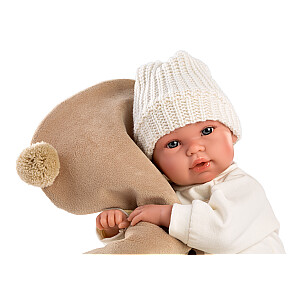 Кукла младенец с одеялом 36 см (плачет, говорит, с соской, мягкое тело) Испания LL63645