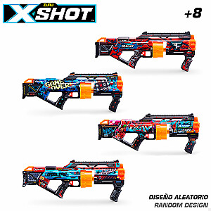 Pistoletas su 16 smūgių. kulkos, nuotolis iki 27 metrų X-Shot Skins ZURU 8 g+ CB46923