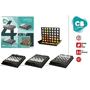 Stalo žaidimų rinkinys 4in1 Šachmatai, šaškės, 4 iš eilės CB49753