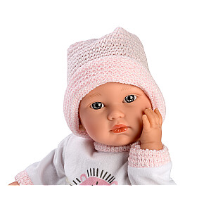Lėlė kūdikė Kuquita 33 cm, verkia, kalba, su čiulptuku, minkštas korpusas Spain LL30010