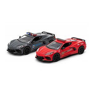 Metalinis automobilio modelis 2021 Corvette (policija / ugniagesys) 1:36 KT5432PR