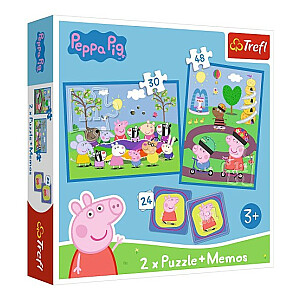 Atminties stalo žaidimas + galvosūkis 2 viename Peppa Pig 3+ T93331