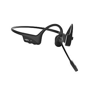 SHOKZ OpenComm2 belaidė Bluetooth vaizdo konferencijų ausinė su kauliniu laidumu | 16 valandų pokalbio, 29 m belaidžio ryšio diapazonas, 1 valandos įkrovimo laikas | Apima triukšmą slopinantį mikrofoną, juodą (C110-AN-BK)