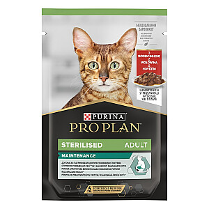 PURINA Pro Plan Sterilized Beef and Chicken Multipack — влажный корм для кошек — 10x85 г