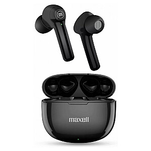 Maxell Dynamic+ belaidės ausinės su Bluetooth įkrovimo dėklu juodas