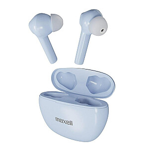 „Maxell Dynamic+“ belaidės ausinės su „Bluetooth“ įkrovimo dėklu, mėlynas