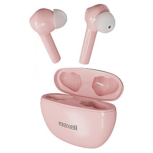 Maxell Dynamic+ belaidės ausinės su „Bluetooth“ įkrovimo dėklu, rožinis