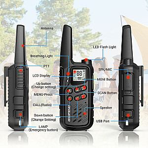 Walkie Talkie Baofeng BF-T25E juoda