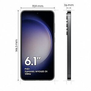 Samsung Galaxy S23 SM-S911B 15,5 cm (6,1 colio) Dviejų SIM kortelių Android 13 5G USB Type-C 8GB 128GB 3900mAh Juoda