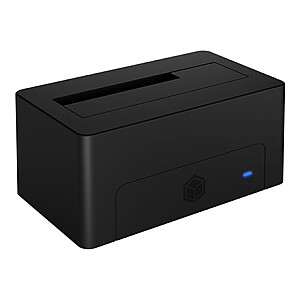 „Icy Box IB-1121-U3“ prijungimo stotis, skirta 1 x 2,5“/3,5“ SATA I/II/III, USB 3.2 Gen 1, maitinimo šaltinis, juodas „Raidsonic“