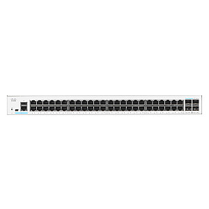 Cisco CBS350-48T-4X-EU tinklo jungiklis valdomas Gigabit Ethernet L2/L3 (10/100/1000), sidabrinis