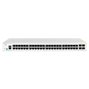 Cisco CBS350-48T-4X-EU tinklo jungiklis valdomas Gigabit Ethernet L2/L3 (10/100/1000), sidabrinis