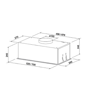 ВЫТЯЖКА ELEYUS SLA L 16 200 52 BL Черная 52 см 649 м3/ч Класс А