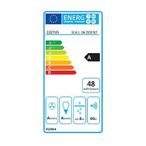 ВЫТЯЖКА ELEYUS SLA L 16 200 52 BL Черная 52 см 649 м3/ч Класс А