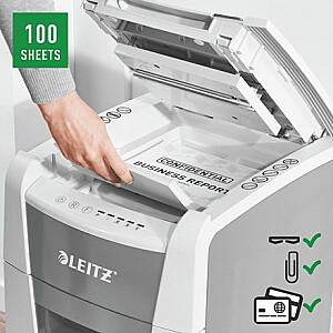 Автоматический уничтожитель бумаги Leitz IQ Autofeed Small Office 100 P4