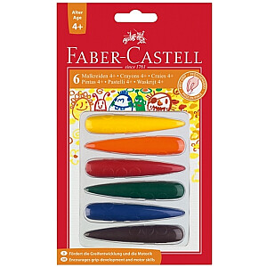 Faber-Castell vaško kreidelės, 6 spalvos