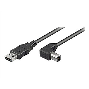 Gobay USB 2.0 didelės spartos laidas 90°, juodas Gobay