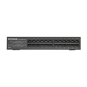 NETGEAR GS324 nevaldomas Gigabit Ethernet (10/100/1000), juodas