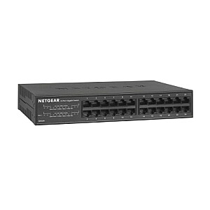 NETGEAR GS324 Неуправляемый Gigabit Ethernet (10/100/1000), черный