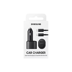 Automobilinis įkroviklis Samsung EP-L5300XBEGWW 60W | 3A | USB-C | PD | AFC | + viela