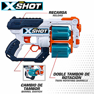 Pistoletas su 16 smūgių. kulkos, nuotolis iki 27 metrų X-Shot ZURU 8 g+ CB46876