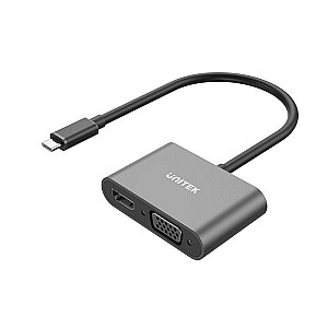 UNITEK USB-C ADAPTERIS – HDMI 4K, VGA FULLHD M/F
