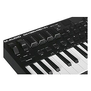 M-AUDIO Oxygen Pro Mini MIDI klaviatūra 32 klavišai USB juoda