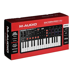 M-AUDIO Oxygen Pro Mini MIDI klaviatūra 32 klavišai USB juoda
