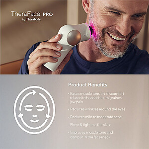 Устройство Therabody TheraFace PRO Ultimate для здоровья лица — белое — с проводящим гелем