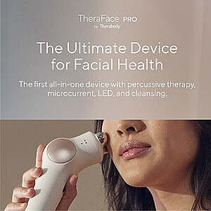 Therabody TheraFace PRO Ultimate Facial Health Device - baltas - su laidžiu geliu