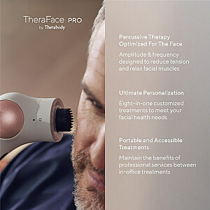 Therabody TheraFace PRO Ultimate Facial Health Device - baltas - su laidžiu geliu