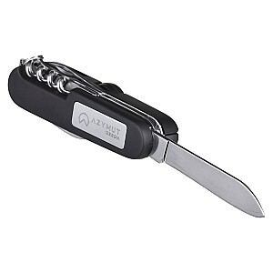 Kišeninis peilis AZYMUT Izeron - 13 įrankių + dėklas, 90 mm juodas (HK20017-8BL)
