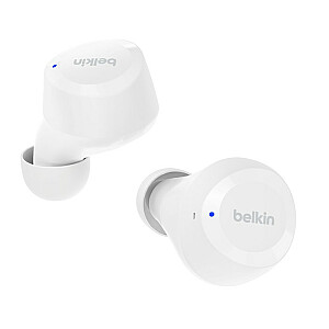 „Belkin SoundForm Bolt“ ausinės, belaidės į ausis įdedamos skambutis / muzika / sportas / atsitiktinis „Bluetooth“ baltas
