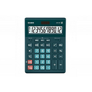 КАЛЬКУЛЯТОР CASIO OFFICE GR-12C-DG ЗЕЛЕНЫЙ, 12-ЗНАЧНЫЙ ДИСПЛЕЙ