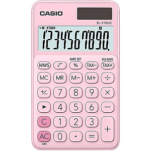 SKAIČIUOtuvas CASIO POCKET SL-310UC PK RAUDŽIAS, 10 SKAIČIŲ EKRANAS