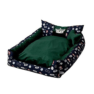 GO GIFT Лежак для собак и кошек L - зеленый - 90x75x16 см