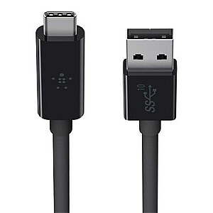 Belkin USB-A į USB-C, 0,9 m USB kabelis USB 3.2 Gen 2 (3.1 Gen 2) USB A USB C Juodas
